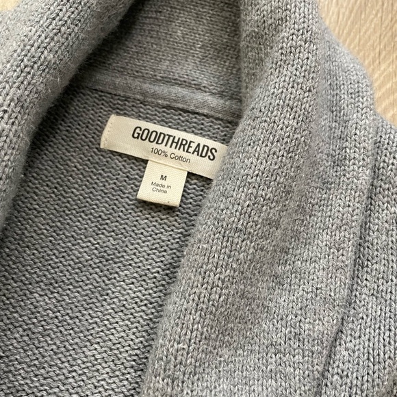 Pair bundle lot goodthreads mid weight sweaters cardigan quarter zip M L - Picture 4 of 5